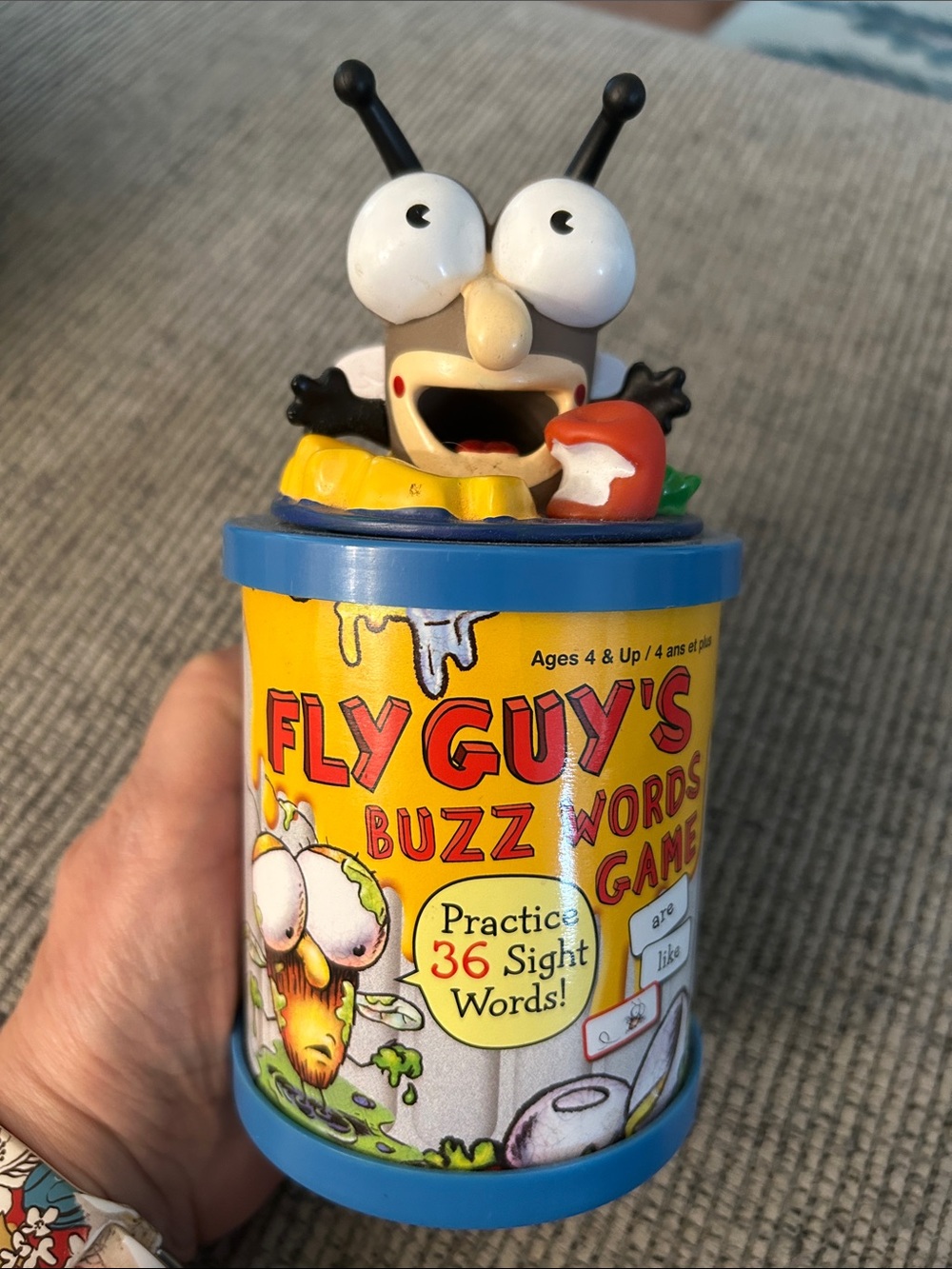 Fly Guy’s buzz words game in a crazy little container - 67 mini word cards